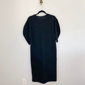 Zara Black Short Sleeve Dress with Lace Detail